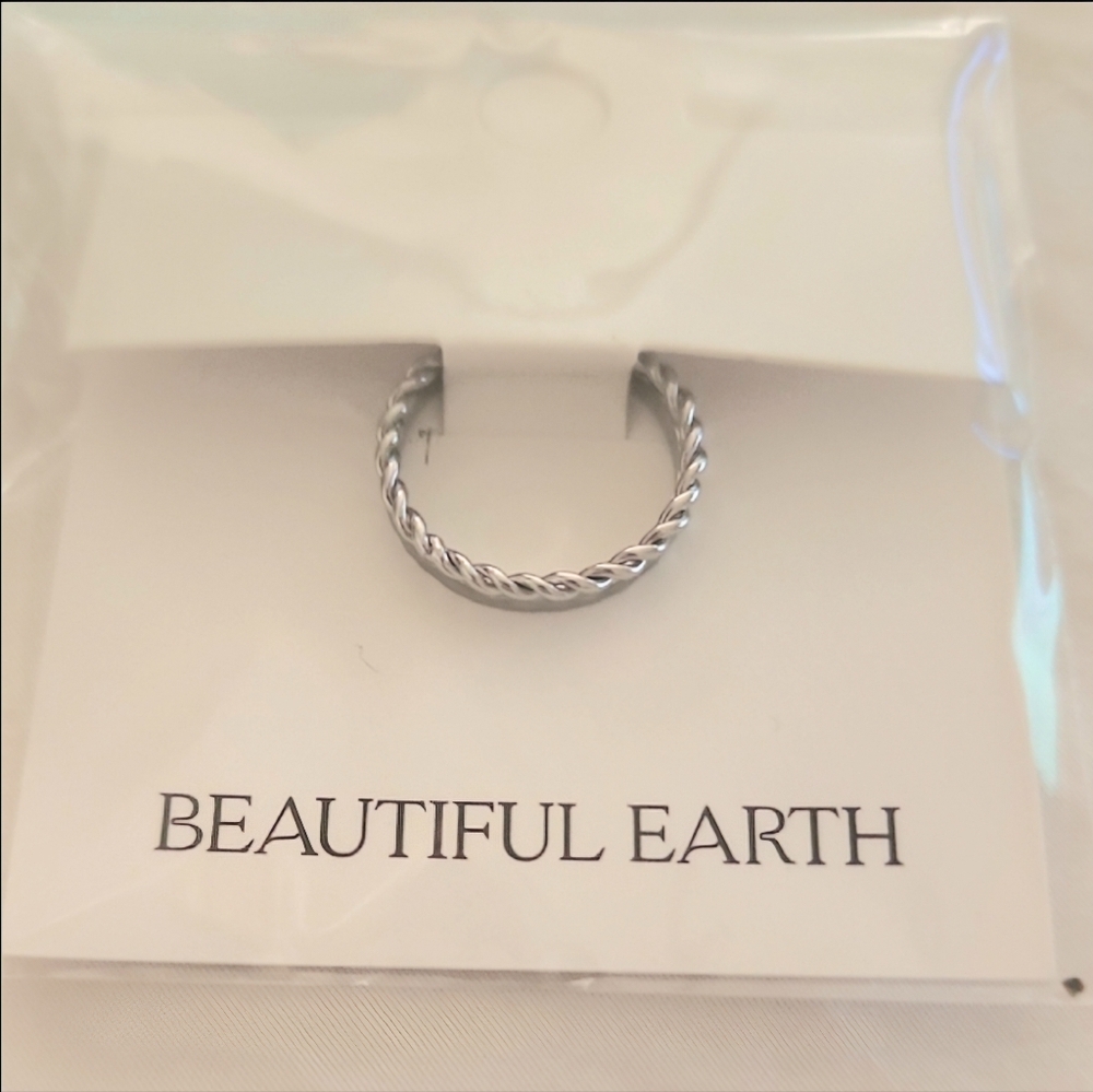 New Beautiful Earth Silver Stacked Rings Set